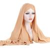 Sofort-Hijab Jersey-Hijabs Für Frauen Kreuz Stirn Pailletten-Turban Muslimische Frauen Hijab-Schal Türkischer Baumwoll-Hijab Für Frauen