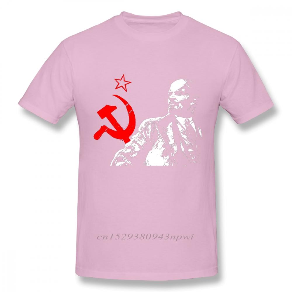 Ussr Red Soviet Union  Communist Lenin T Shirt Male Streetwear Short Sleeve Cotton Big Size Homme Tee shirt