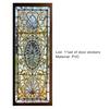 1 Set Door Stickers Waterproof Vintage Style Self-adhesive PVC 3D Retro Floral Pattern Door Sticker Home Decor for Dormitory