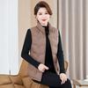 Moda Donna Autunno Collo Alto Elegante Piumino Cappotti Caldi Capispalla Casual Cintura Senza Maniche Inverno Donna Gilet Giacche