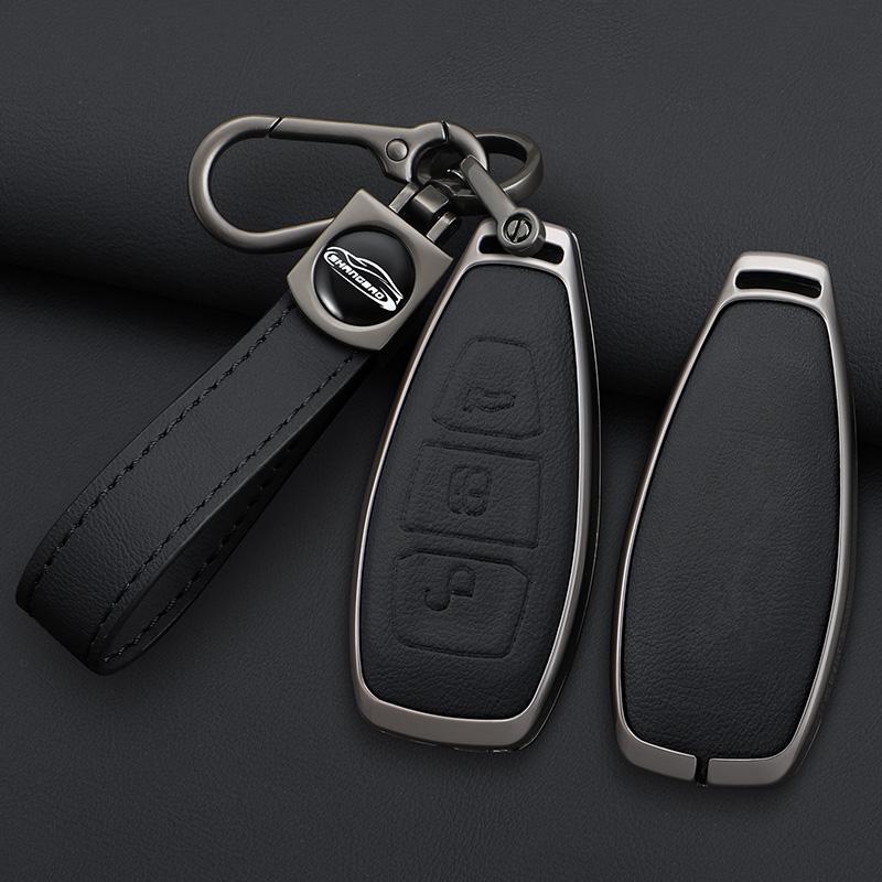 Zinc Alloy Leather Full Cover Car Key Case for Ford Focus 3 4 ST Mondeo MK3 MK4 Fiesta Fusion Kuga 2013 2014 2015 2017