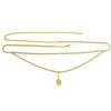 Water Dazzle Heart Waist Chain With Electroplated Finish For Nightclub And Beach Wear
