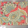 Ethnic Tapestry Colorful Flowers Paisley Motifs Style Nature Doodle Tapestry Wall Hanging Decor for Bedroom Living Room Dorm