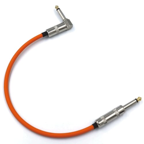KM sound CANARE Orange GS-6 Patch Cable with L-S Plug, Made in Japan (30cm)