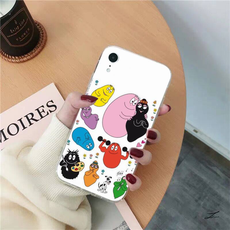 Yinuoda Cartoon Barbapapa Phone Case for iPhone 8 7 6 6S Plus X SE 2020 XR XS 14 11 12 13 Mini Pro Max Mobile Case