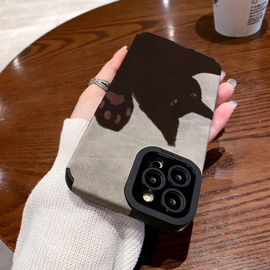 Arrogant Black Cat Phone Case For iPhone 16 14 13 15Pro Max11 12 Pro 7 8 Plus X XS Max XR Shockproof Style Soft Case Cover