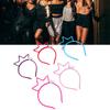 10pcs LED Headband 3 Flashing Modes Glow In The Dark Crown Headband Hair Hoop for Birthday Concerts Parties