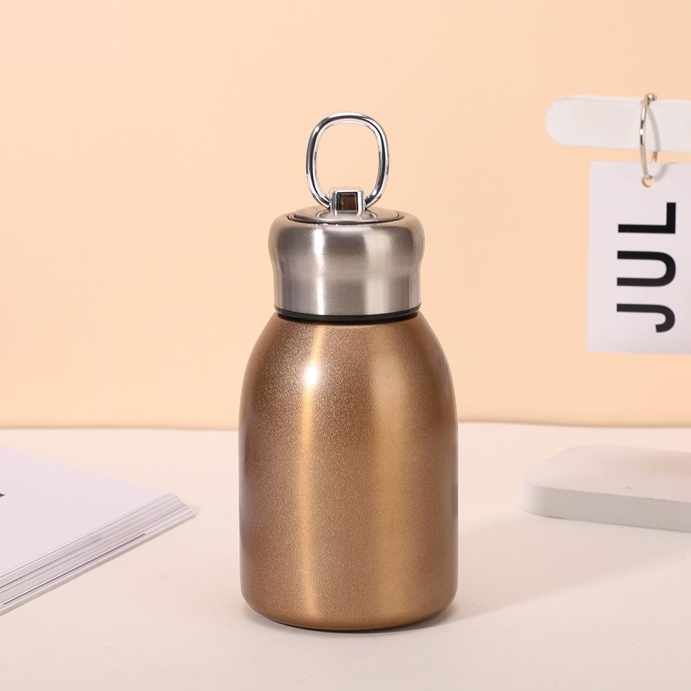 New High-value Mini Chubby Ding Big Belly Cup 304 Stainless Steel Vacuum Thermos Portable Ring Tumbler
