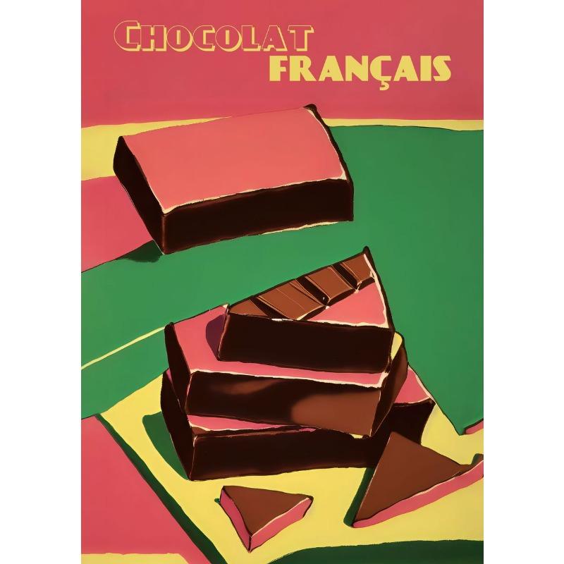 French Sweets Poster Chocolate Delicacy Food Canvas Painting Print Wall Art Picture for Dessert Shop Room Home Decoration