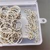 80pcs Keychains with Chain and 80pcs Jump Rings DIY Jewelry Making Accessories
