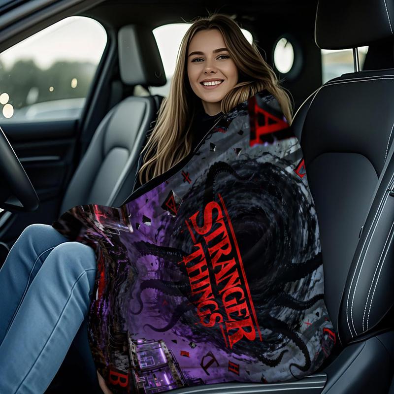1PC Sci-Fi Horror S-Stranger T-Things Blanket Soft Warmth Flannel Throw Multifunctional Blanket Cozy Home Decorative Fans Gift