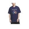 SS25 Camiseta Deportiva de Manga Corta y Cuello Redondo de Corte Holgado para Hombre Tops Azul Oscuro KA2295