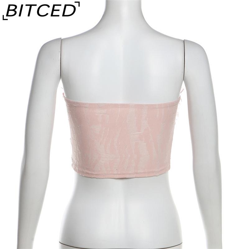 BITCED Summer Women's Solid-Color Slim-Fit Streetwear Off-the-Shoulder Wrap-Top with Backless Design