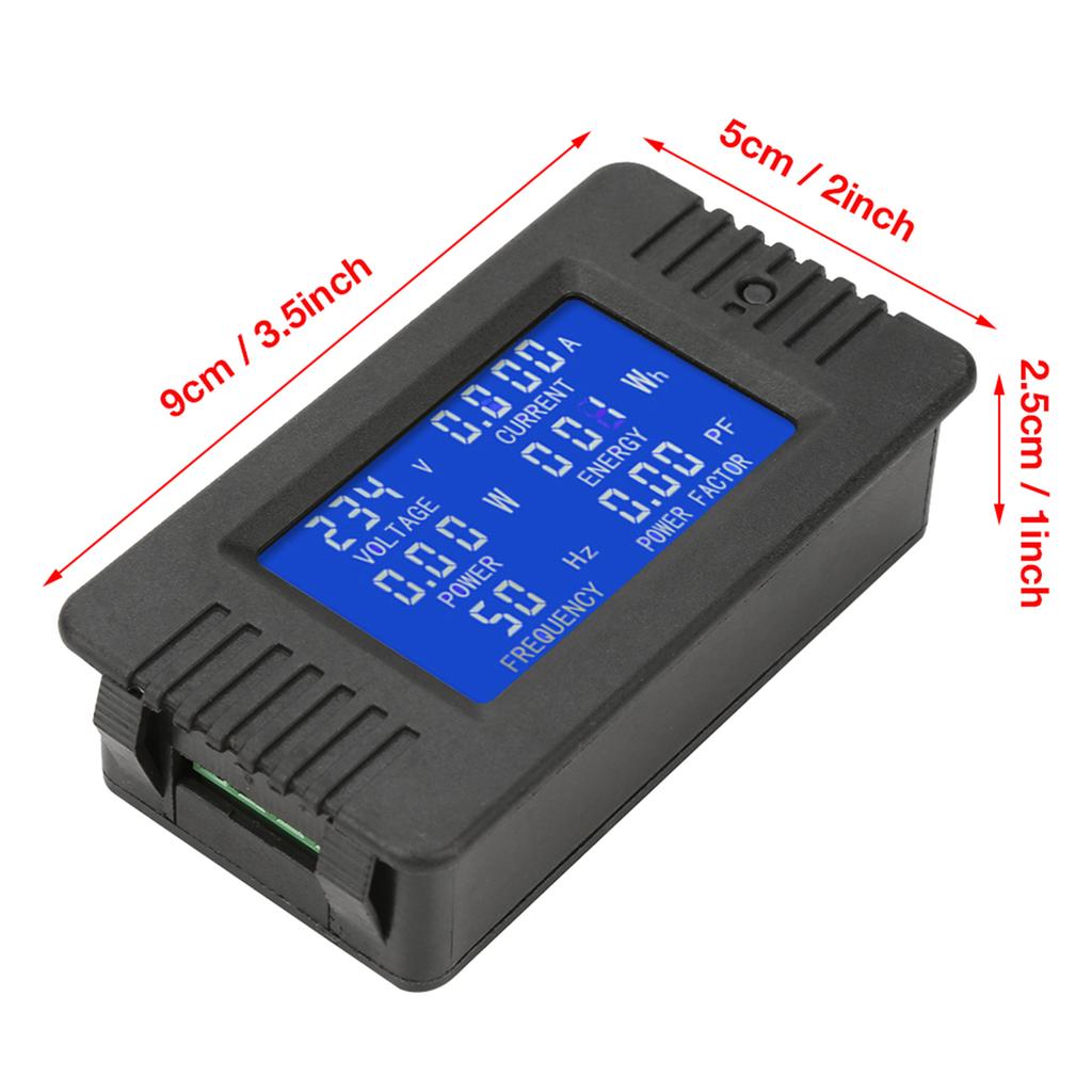KWh Tester PEACEFAIR PZEM-020 AC Multifunktions-Digitalmeter Strom Energie Spannung Stromstärke Tester 10A Volt Ampere Meter Stromzähler