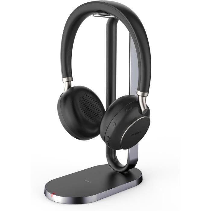 Casque Bluetooth - YEALINK - BH76 - Autonomie 40h - ANC 3 étapes - USB-C avec station de recharge