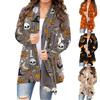 Halloween-overdeler for kvinner Uformelle skjorter Åpen foran langermet løs, flytende hem Cardigan Coat