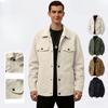 Spring Corduroy Single-breasted Casual Collar Long-sleeved Shirt Casual Sports Pocket Jacket Men
