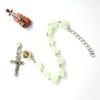 Luminous Rosary Bracelet,Cross-Pendant-Charms Bead Bracelet Jesus Crucifix Cross Jewelry for Women Men Party Wedding
