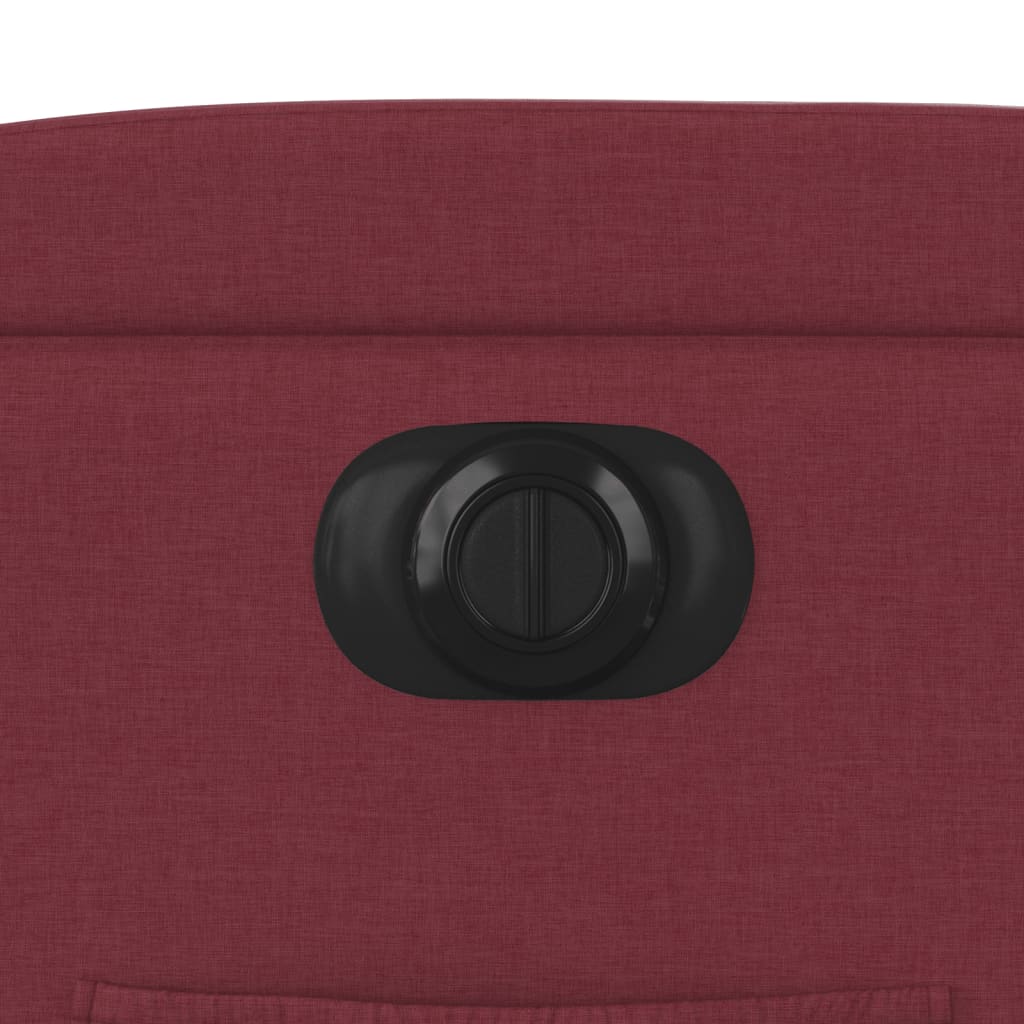 Recliner Chair with Lift Assist Electric Burgundy Fabric