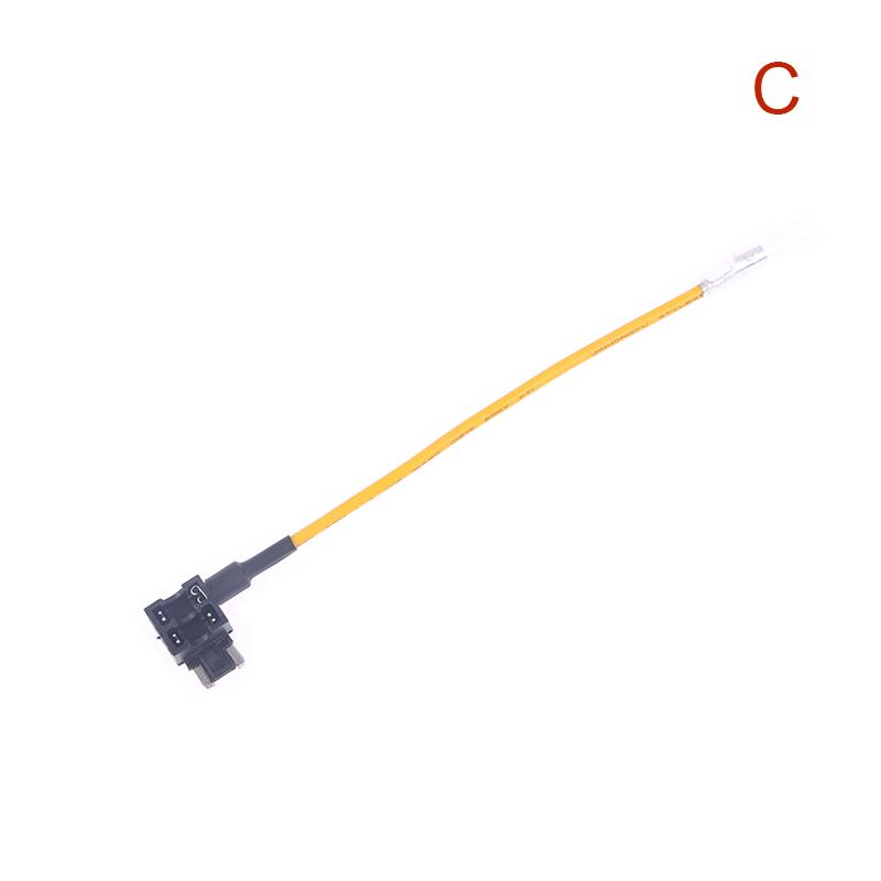

12V Fuse Holder Add-a-circuit TAP Adapter Micro Mini Standard Ford ATM APM Blade Auto Fuse with 10A Blade Car Fuse yellow line