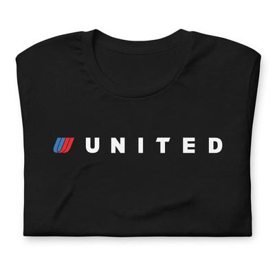 Men's and Women's T-shirts Retro! United Airlines-Inspired US Airline Logo Unisex Tee S-5XL