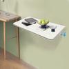 Bureau Pliant Gain de Place 60x40cm à Fixation Murale, Table Pliante Blanche à Fixation Murale avec Capacité de Charge de 30kg pour Bureau à Domicile, Étude