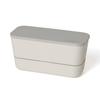 Francfranc Logo Lunch 2 Dishwasher with Dividers Box, Tiers, White, Safe,