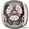 Seiko Clock a Mechanical Clock Featuring Disney Characters Mickey Mouse and Minnie Featuring 6 a Rotating and a Pale Pink Marbled FW563A,