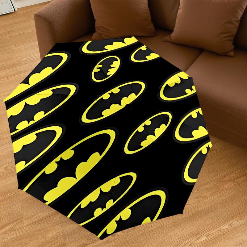 1pz Ombrello logo Batman-8 stecche rinforzate, Apertura automatica, Leggero e resistente, Grazioso accessorio alla moda per esterni, D2659