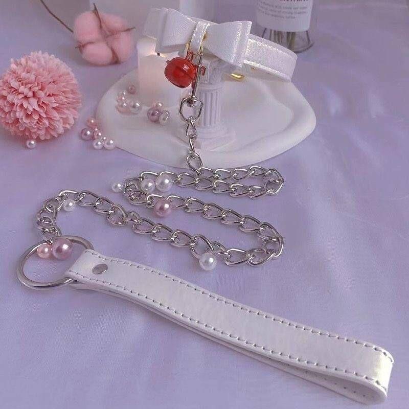 Bows Bell Necklace, Cute and Sexy Neckband, Collar Accessory Chain, Neck Ring