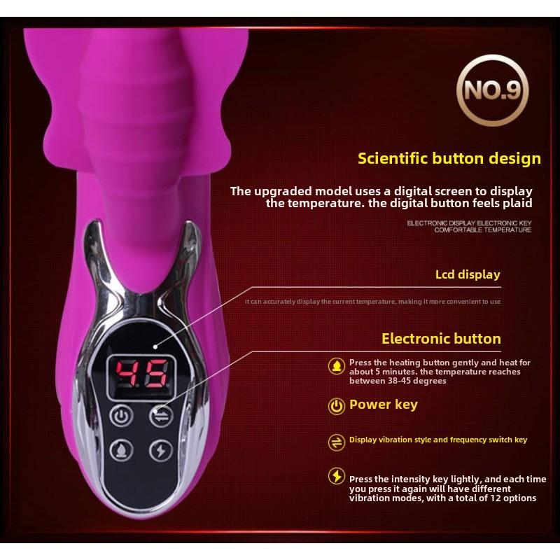 Wiederaufladbarer beheizter Vibrator Butterfly Female Frequency Vibration Stimulation Masturbator Erotische Sexspielzeuge für Erwachsene
