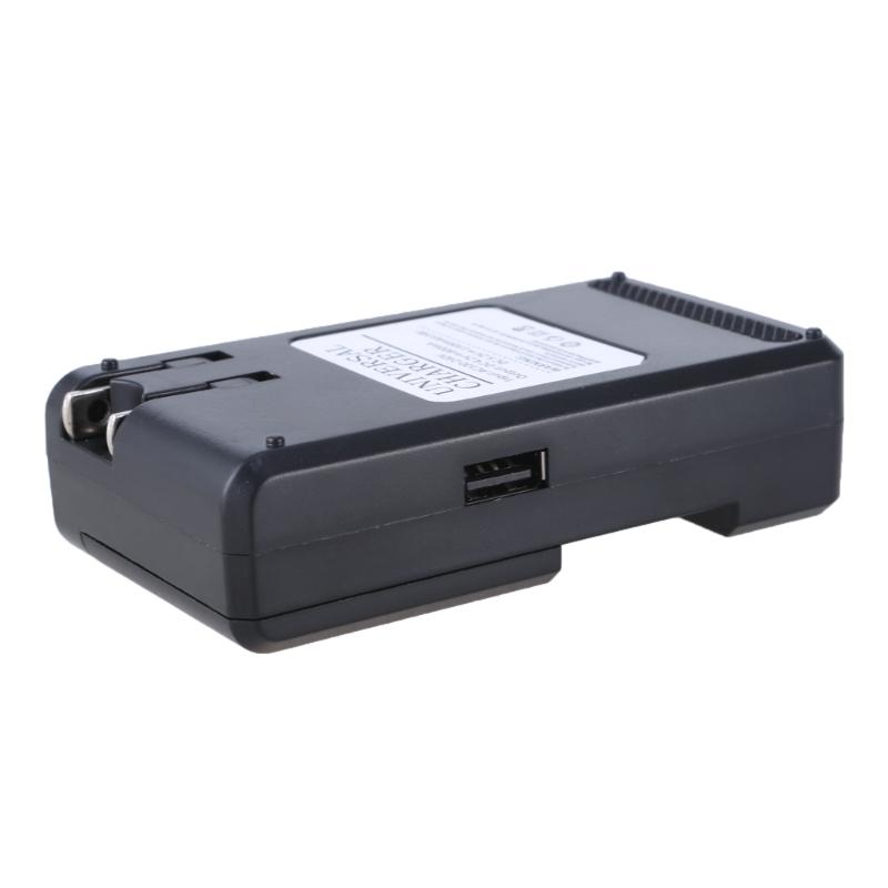 LCD Display Wall Travel Charger Support USB Double Output for Mobile Phone Camera Battery Fast Charging Dock