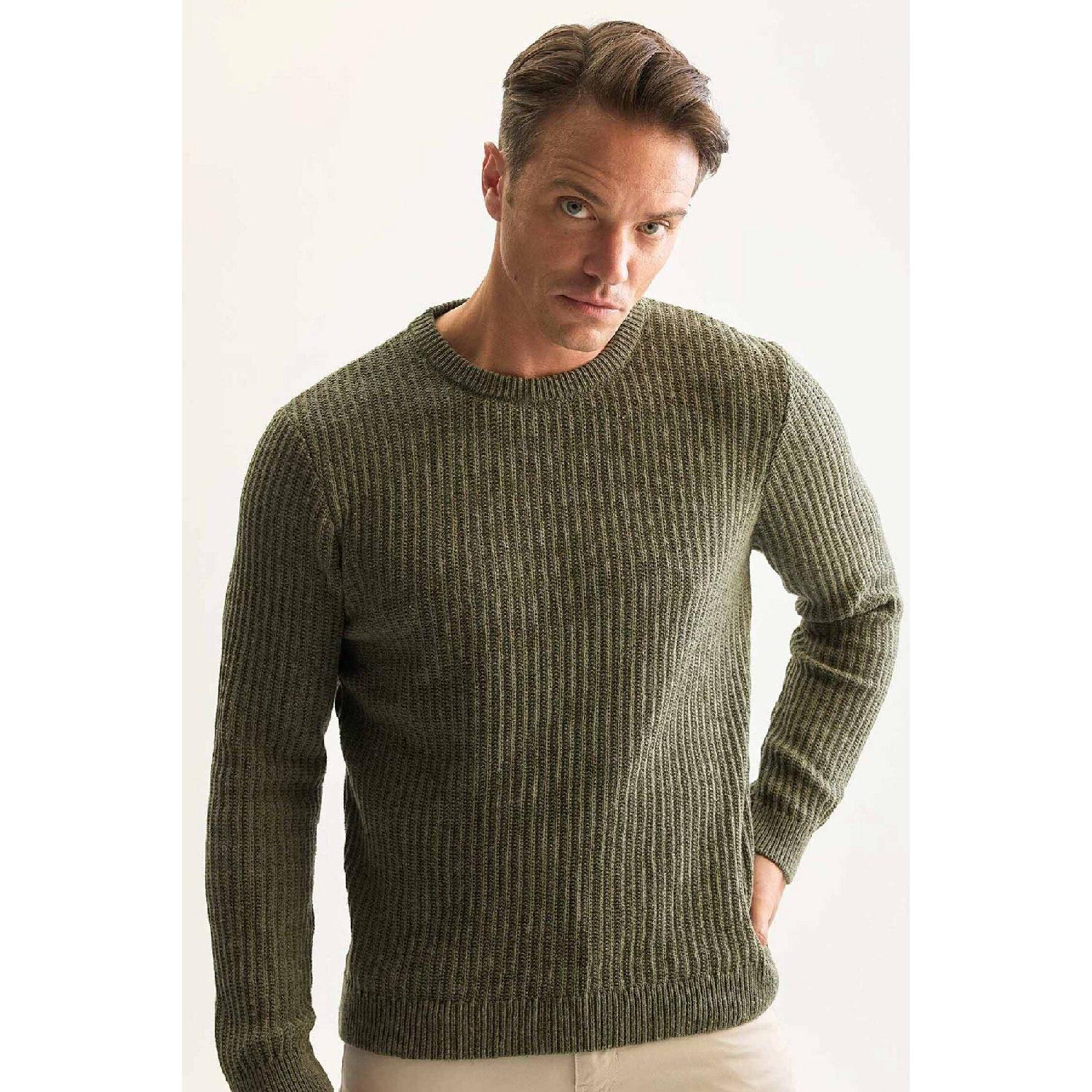 

Standard Fit Crew Neck Textured Knitwear Sweater E0811axns S