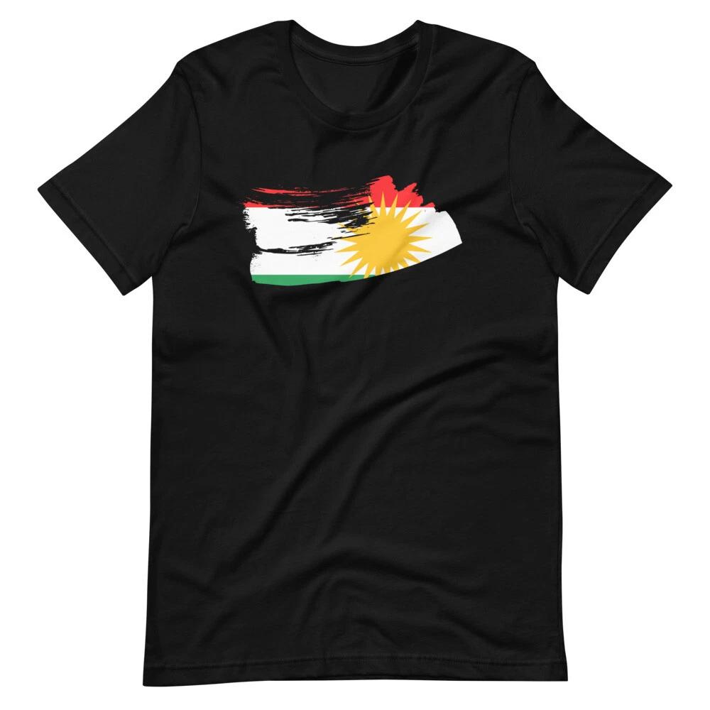 KURDISTAN Flag Swoosh Graphic Tee Short-Sleeve Unisex T-Shirt 3XL