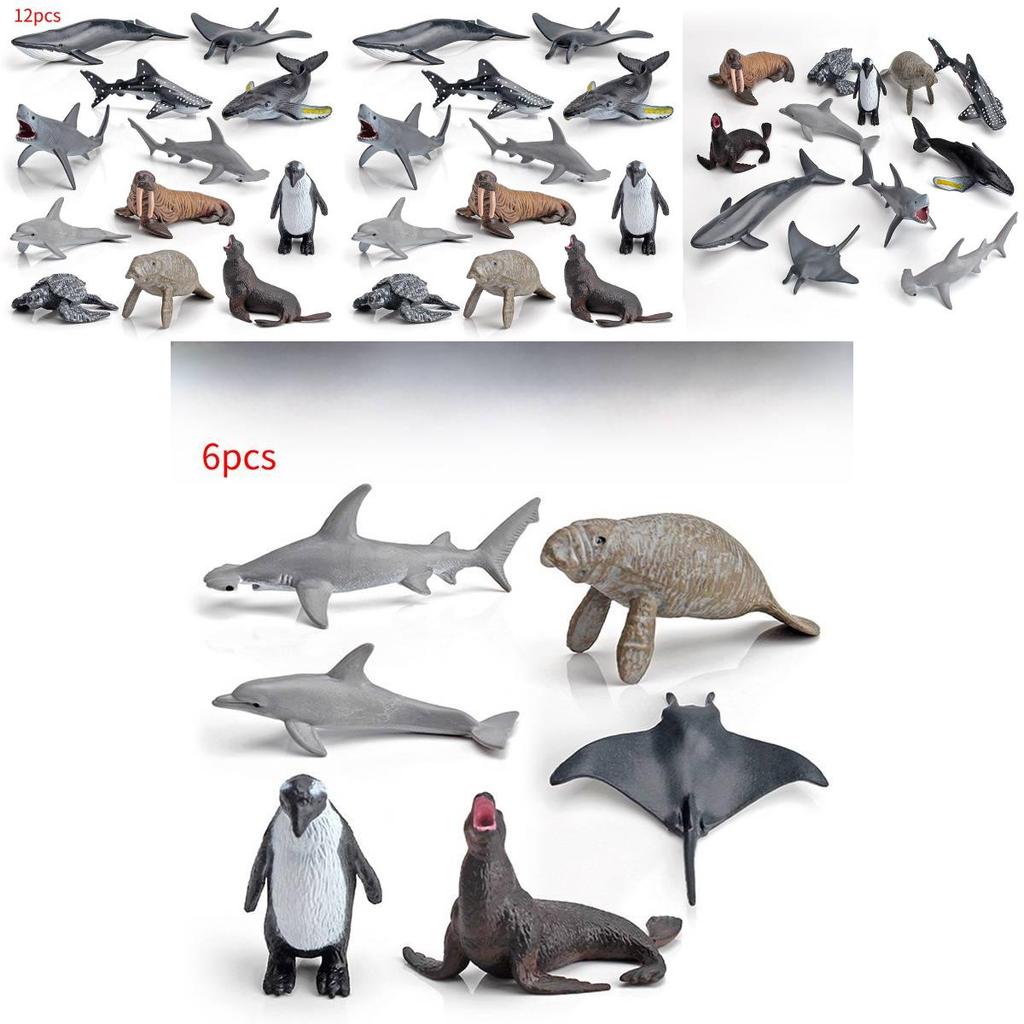 דמויות PVC של יצורי ים עם תצוגה סטטית לחובבי הים ועיצוב אקווריום