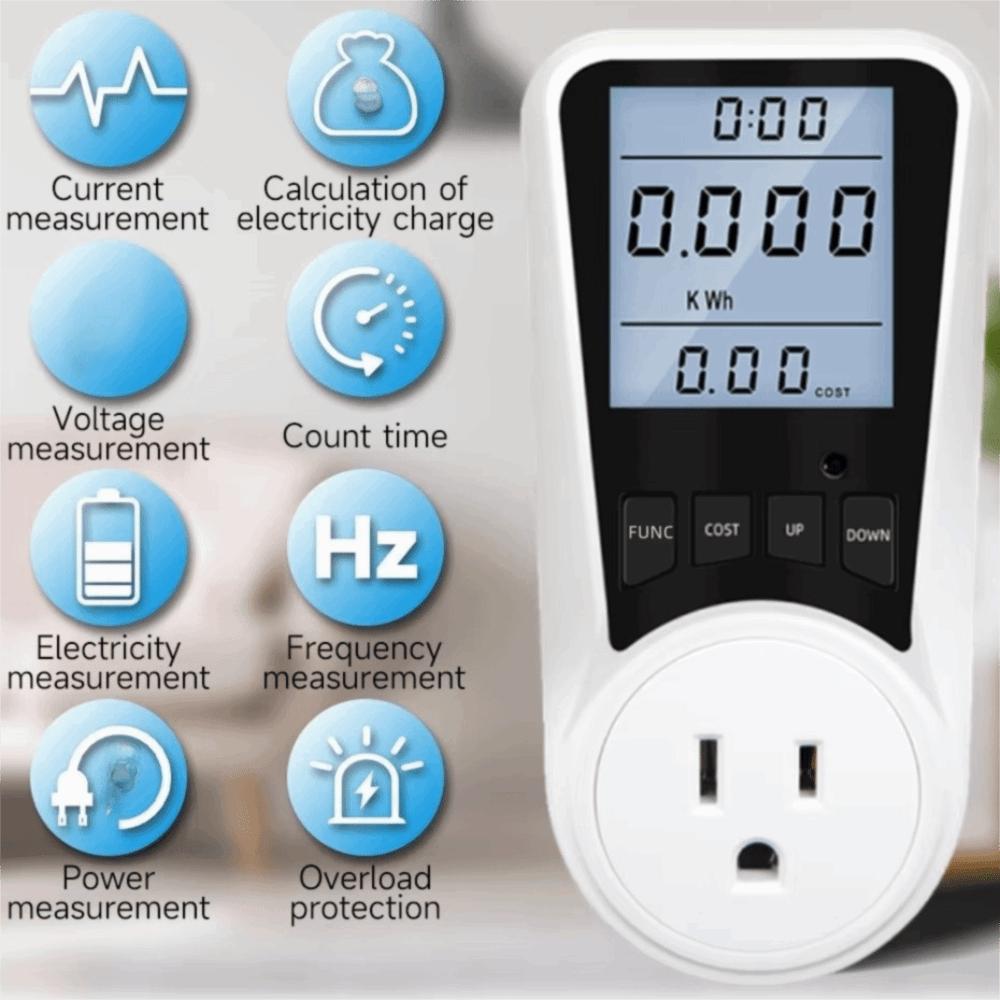 Backlight Electrical Energy Monitor Socket Digital Display Power Meter  Energy Testing