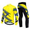 Unisex Cycling Jacket Pants Set Winter Thermal Windproof Breathable Long Sleeve Bike Riding Suit