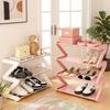 4-Tier Z-Shaped Shoe Rack Floor-Mounted Storage Rack Living Room Bedroom Entryway Shoe Storage Organizer