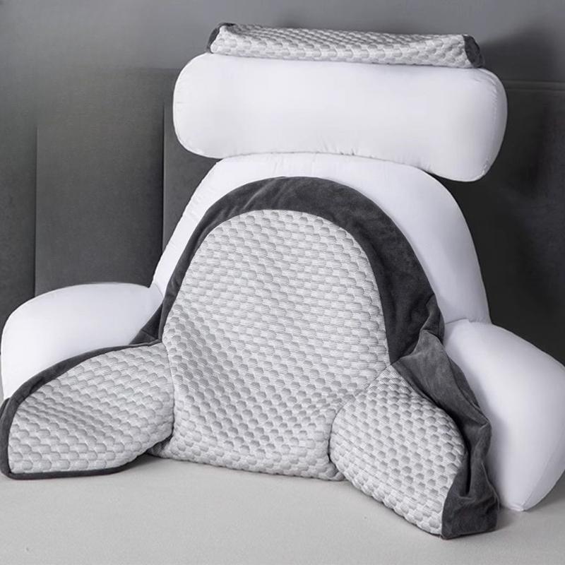 Double Headed Pillow  Comfortable Reading Bag On Bed  Support Waist Pillow Office Dormitory Living Room Sofa Waist Cushion