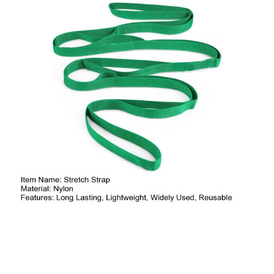 Elastik Olmayan Streç Askı Aşınmaya Dayanıklı Çoklu Döngü Tasarımı Fizik Tedavi Germe Askısı Erkekler Kadınlar için Yoga Askısı