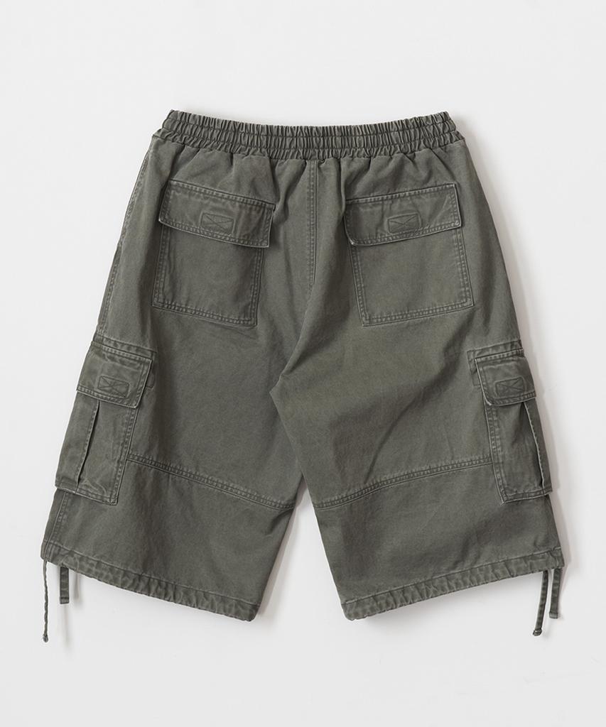 TAKEASY Vintage Washed Cotton Cargo Pants (Khaki)