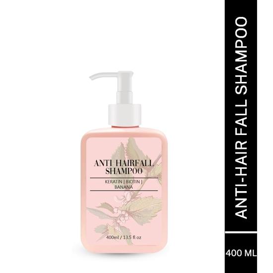 HOUSE OF BEAUTY Anti-Haarausfall Shampoo Mit Keratin, Biotin, Anagain & Banane, Reduziert Haarausfall, Für Alle Haartypen Geeignet - (400 ml) Packung mit 1
