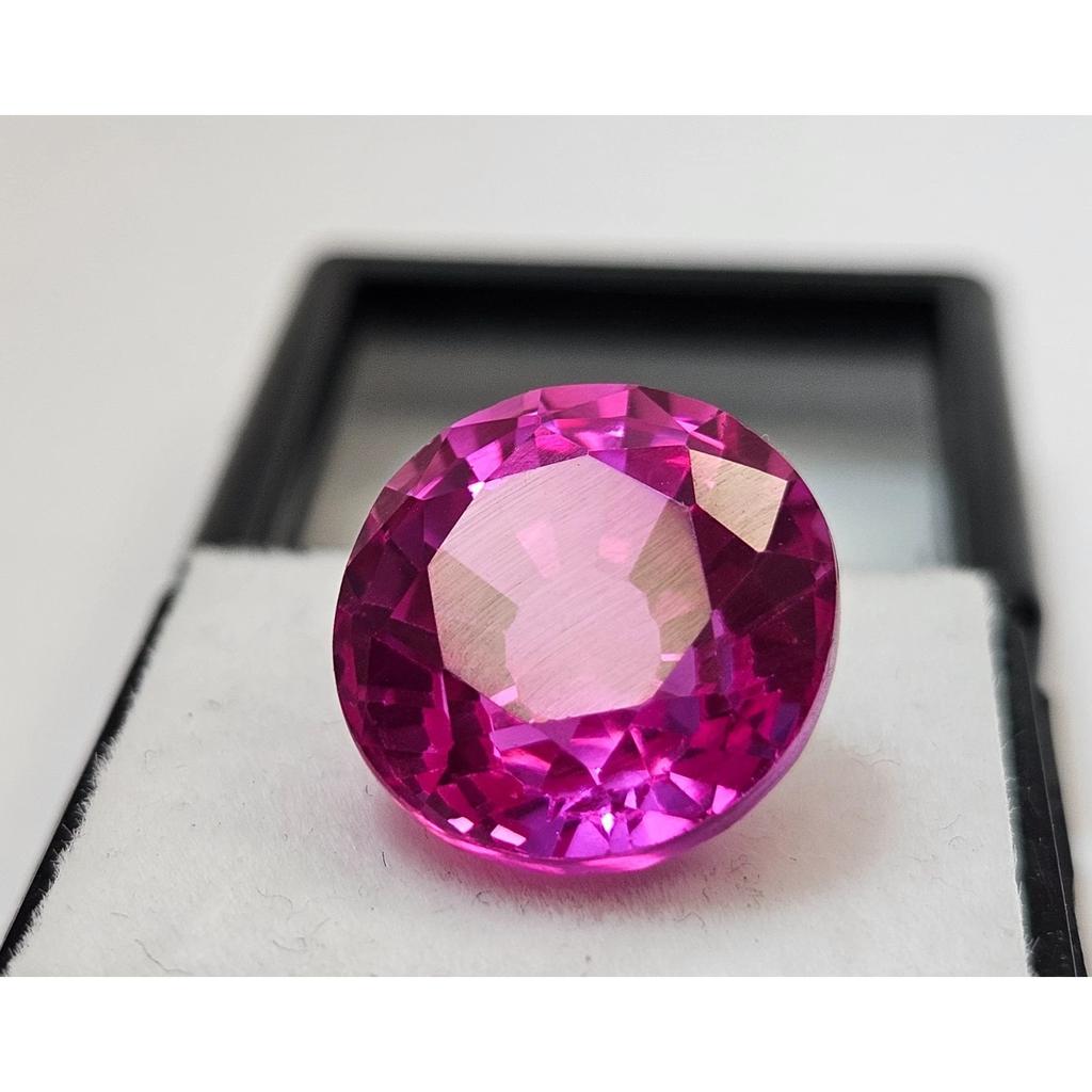 Fantastic Pink Sapphire Shape 15-16 Ct Round Cut Fabulous Certified Gemstone