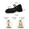 Sommer neue Retro Schleife Französisch dicker Absatz High Heels flacher Mund Mary Jane Schuhe Koreanische Version sanfter mittlerer Absatz Einzelne Schuhe