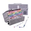 Marker Pen Set, Soft Brush, 120 Colors, Thick and Fine Ends, Hobby, Art Supplies, Carrying Case Included