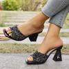 Fashion 2025 Summer Women Clear Strange High Heels Slippers Fashion Open Toe Stripper Party Pumps Slide Shoes