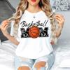 Basketball Mom T Shirt for Women Summer Short Sleeve Tees Funny Print Graphic Y2k Tops Mother's