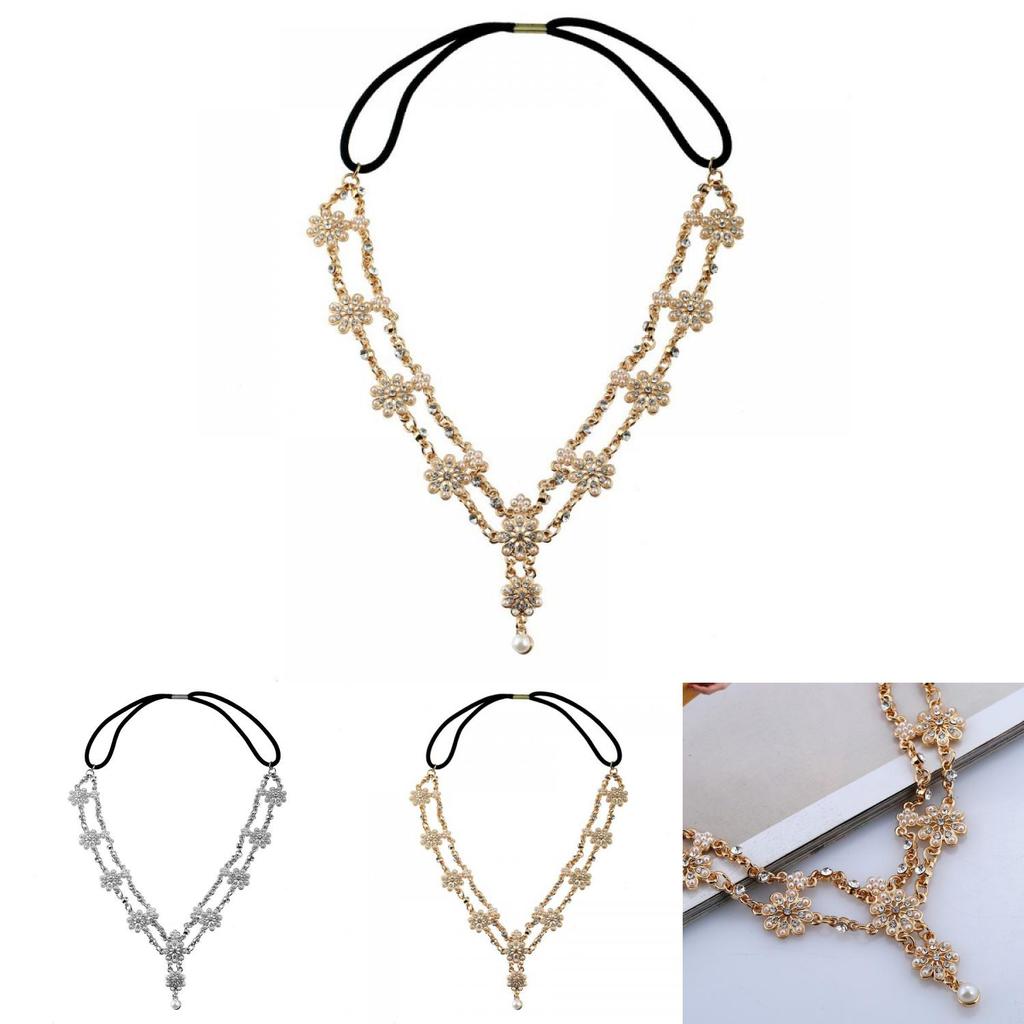 Fashion Simulation Pearl Decoration Flower Design Women Headwear Headband For Weddings And Gifts