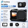 For GoPro MISSION 1 / 1 PRO PULUZ Body Silicone Protective Case with Lens Cover & Strap