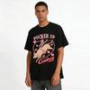 Pucker Up Cowboy Skeleton Bull Riding Heart Print Tee Pure cotton T-shirt
